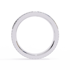 Round Cut Lab Grown Diamond Unique Half Eternity Beautiful Unisex Wedding Band - HIGHCARAT DIAMONDS