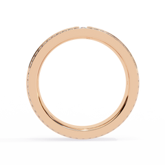 Round Cut Lab Grown Diamond Unique Half Eternity Beautiful Unisex Wedding Band - HIGHCARAT DIAMONDS