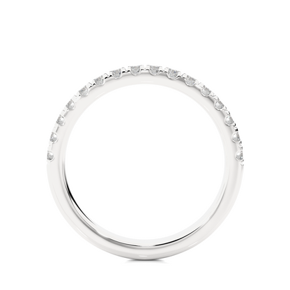 Round Diamond Half Eternity Wedding Band For Her Sparkling Timeless Dainty Vintage Jewelry - HIGHCARAT DIAMONDS