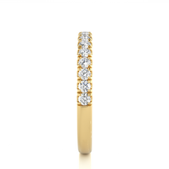 Half Eternity Band Side Profile Showing Diamond Setting