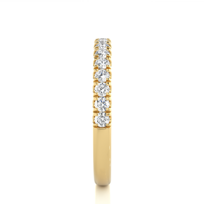 Round Diamond Half Eternity Wedding Band For Her Sparkling Timeless Dainty Vintage Jewelry - HIGHCARAT DIAMONDS