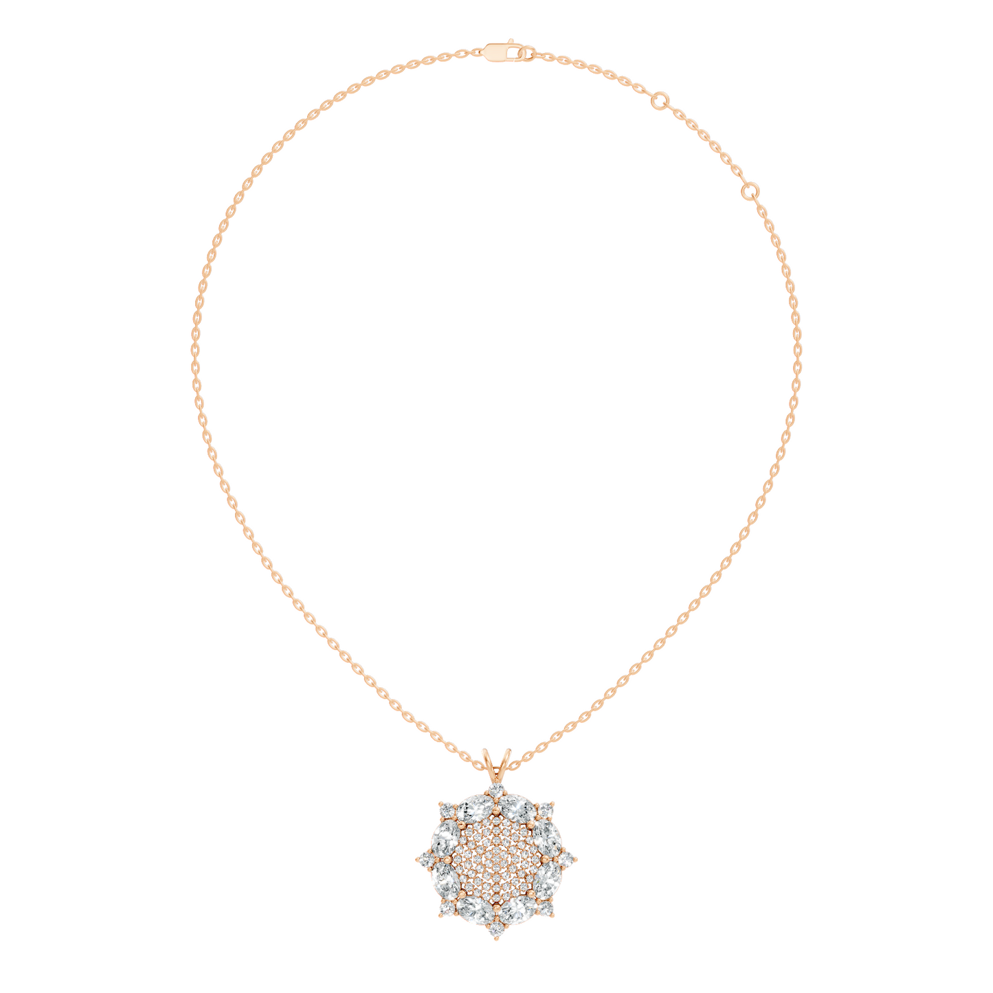 Elegant Round Cut Diamond Pendant Affordable Vintage Style Jewelry for Her - HIGHCARAT DIAMONDS