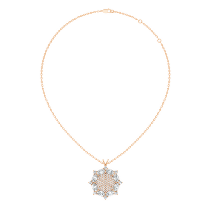 Elegant Round Cut Diamond Pendant Affordable Vintage Style Jewelry for Her - HIGHCARAT DIAMONDS