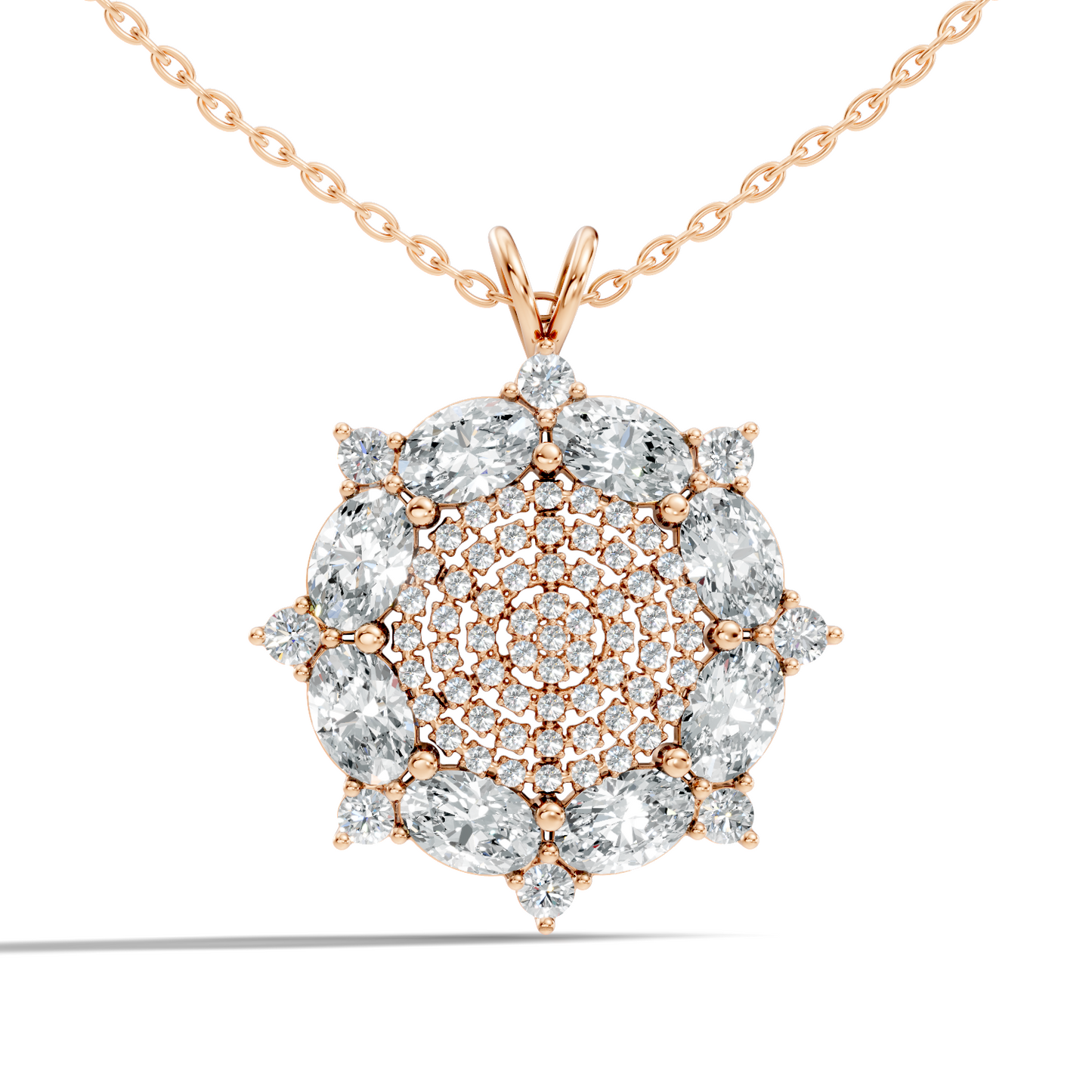 Elegant Round Cut Diamond Pendant Affordable Vintage Style Jewelry for Her - HIGHCARAT DIAMONDS