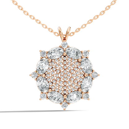 Elegant Round Cut Diamond Pendant Affordable Vintage Style Jewelry for Her - HIGHCARAT DIAMONDS