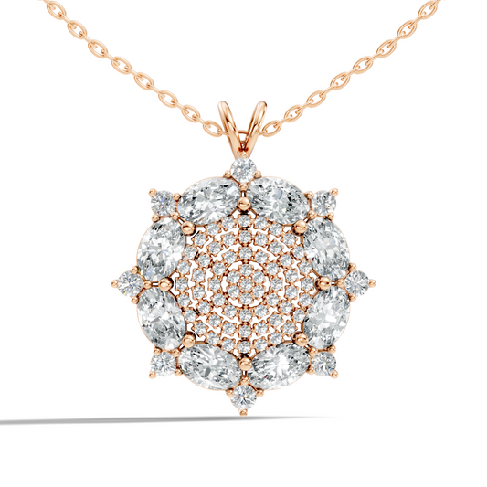 Elegant Round Cut Diamond Pendant Affordable Vintage Style Jewelry for Her - HIGHCARAT DIAMONDS