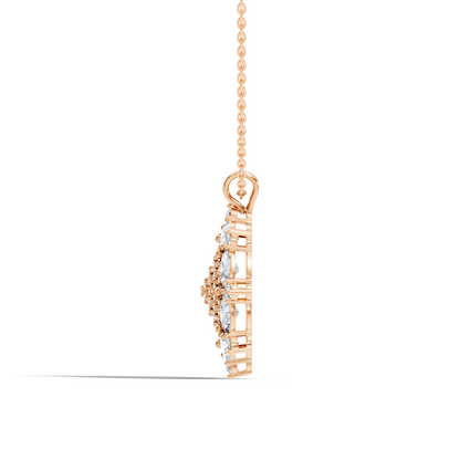 Elegant Round Cut Diamond Pendant Affordable Vintage Style Jewelry for Her - HIGHCARAT DIAMONDS