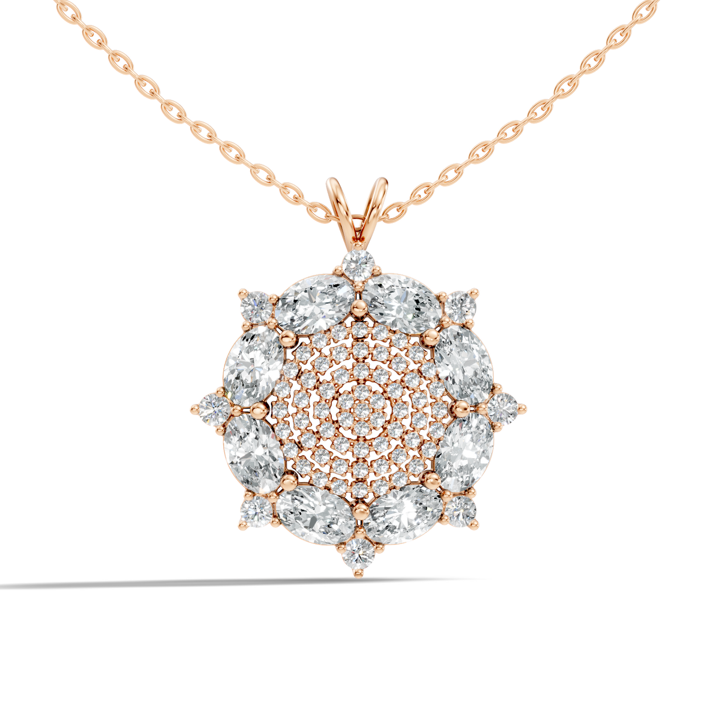 Elegant Round Cut Diamond Pendant Affordable Vintage Style Jewelry for Her - HIGHCARAT DIAMONDS