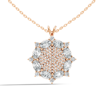 Elegant Round Cut Diamond Pendant Affordable Vintage Style Jewelry for Her - HIGHCARAT DIAMONDS