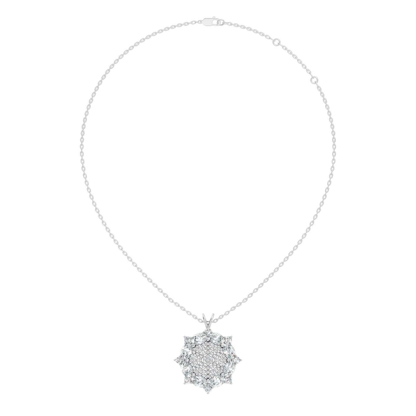 Elegant Round Cut Diamond Pendant Affordable Vintage Style Jewelry for Her - HIGHCARAT DIAMONDS