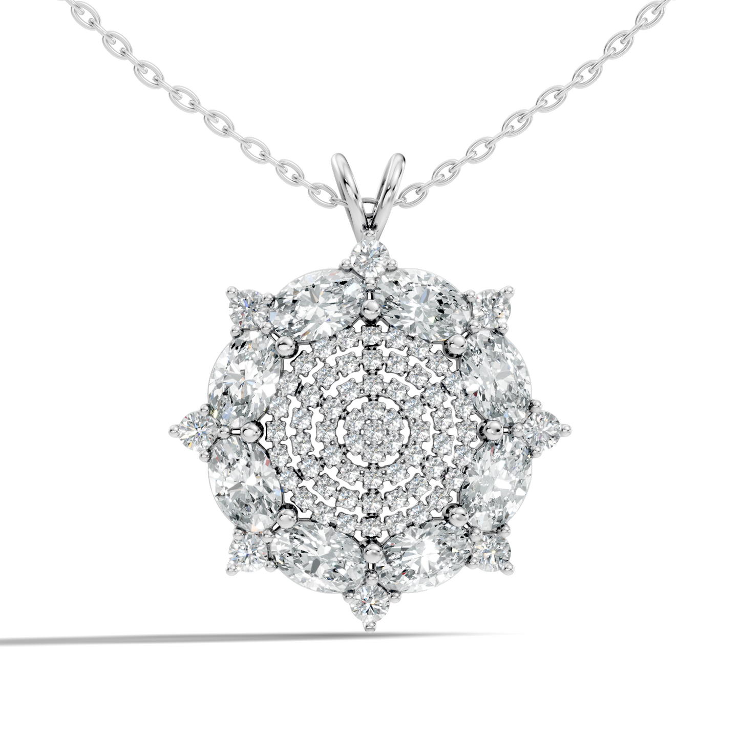 Elegant Round Cut Diamond Pendant Affordable Vintage Style Jewelry for Her - HIGHCARAT DIAMONDS