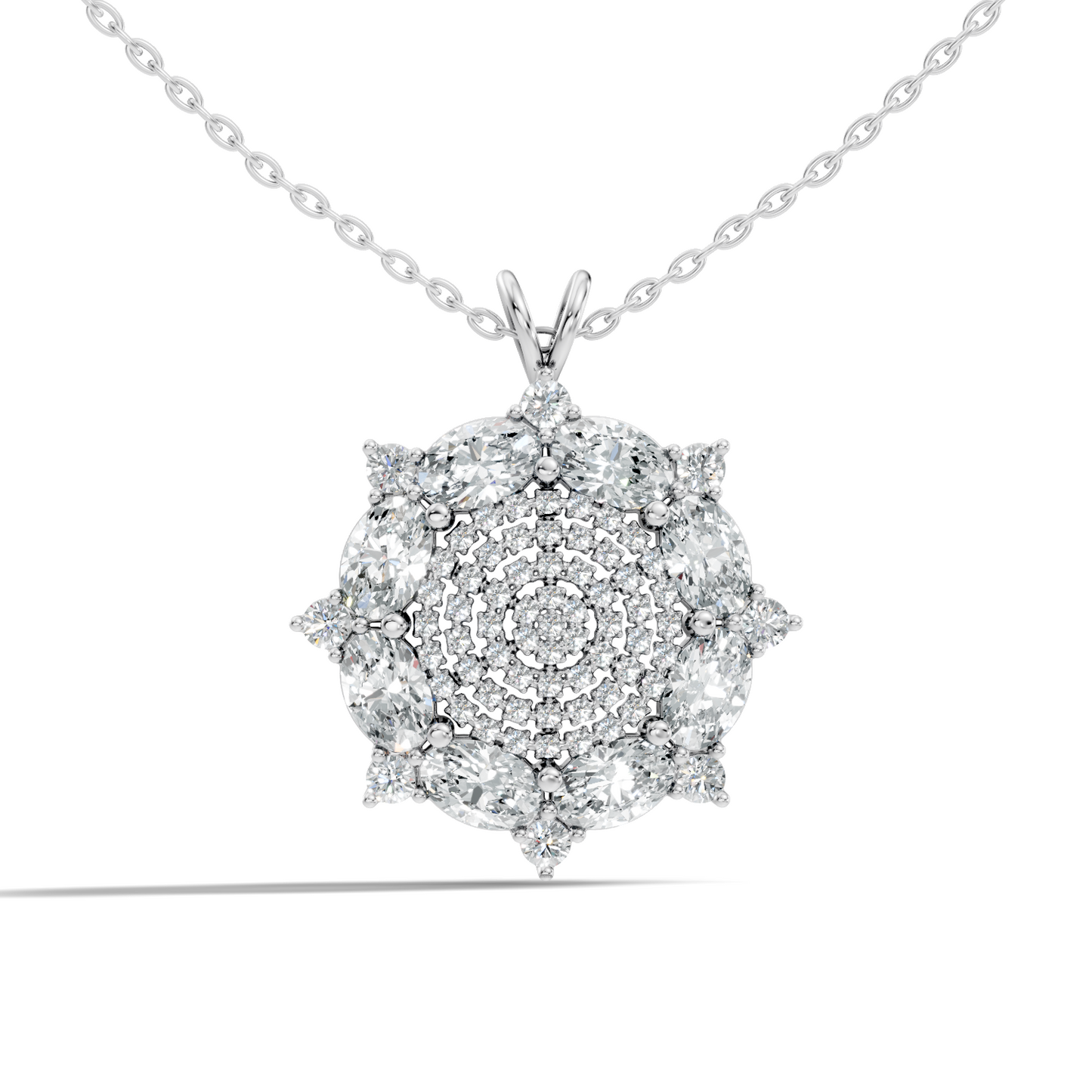 Elegant Round Cut Diamond Pendant Affordable Vintage Style Jewelry for Her - HIGHCARAT DIAMONDS