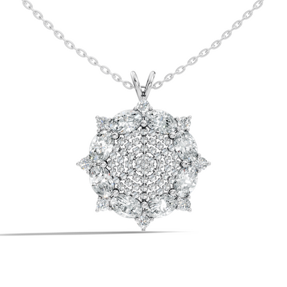 Elegant Round Cut Diamond Pendant Affordable Vintage Style Jewelry for Her - HIGHCARAT DIAMONDS
