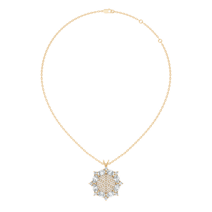 Elegant Round Cut Diamond Pendant Affordable Vintage Style Jewelry for Her - HIGHCARAT DIAMONDS