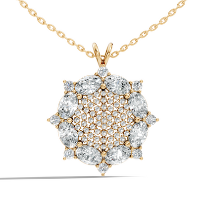 Elegant Round Cut Diamond Pendant Affordable Vintage Style Jewelry for Her - HIGHCARAT DIAMONDS