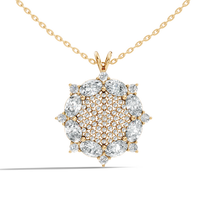 Elegant Round Cut Diamond Pendant Affordable Vintage Style Jewelry for Her - HIGHCARAT DIAMONDS