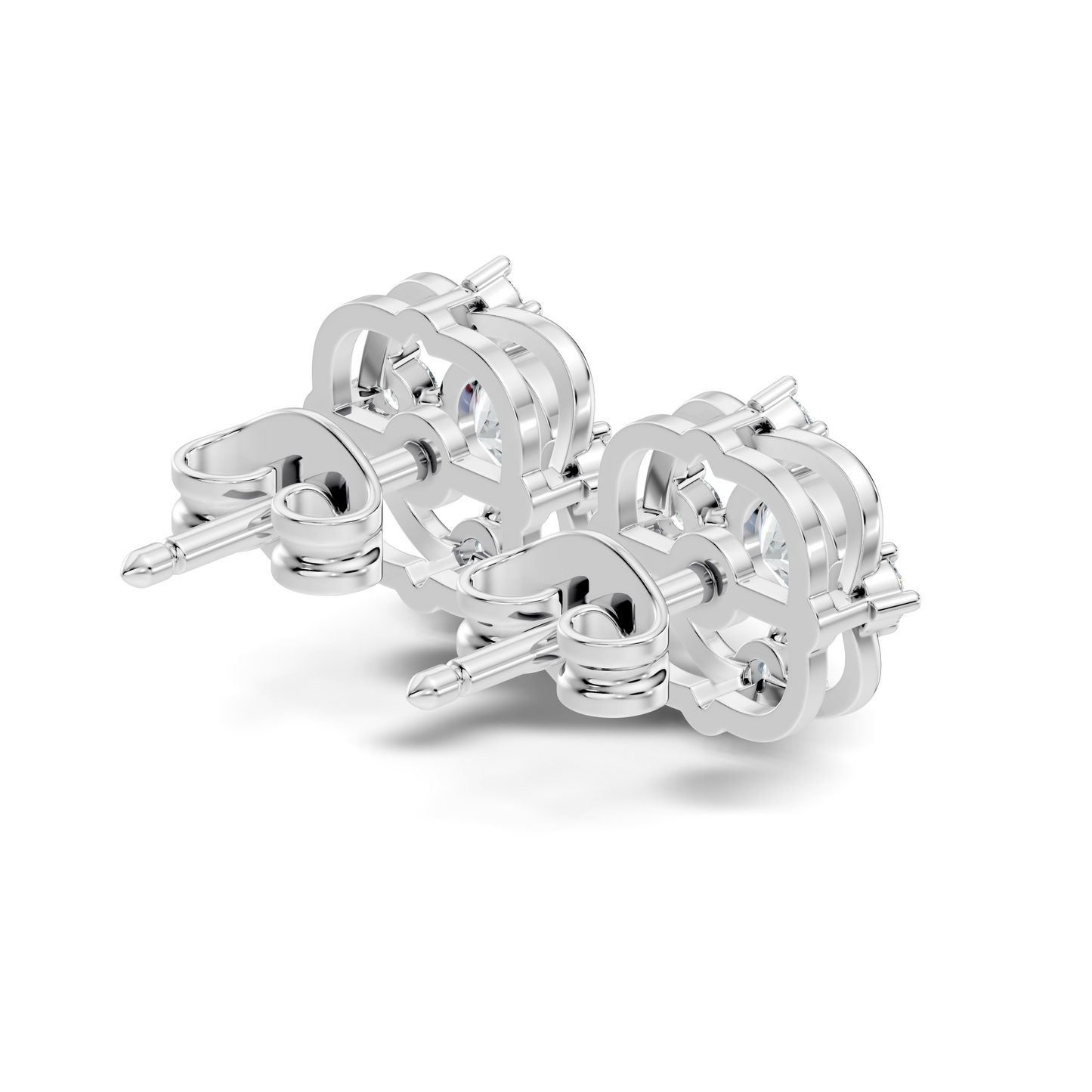 Elegant 14K Yellow Gold Round Cut Labgrown Diamond Stud Earrings For Weddings - HIGHCARAT DIAMONDS