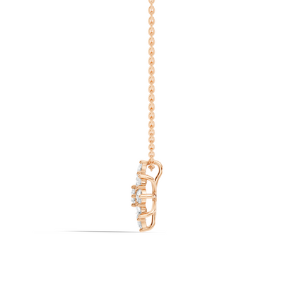 Elegant Handmade Diamond Pendant in 14K White Gold Minimalist Round Cut Jewelry - HIGHCARAT DIAMONDS