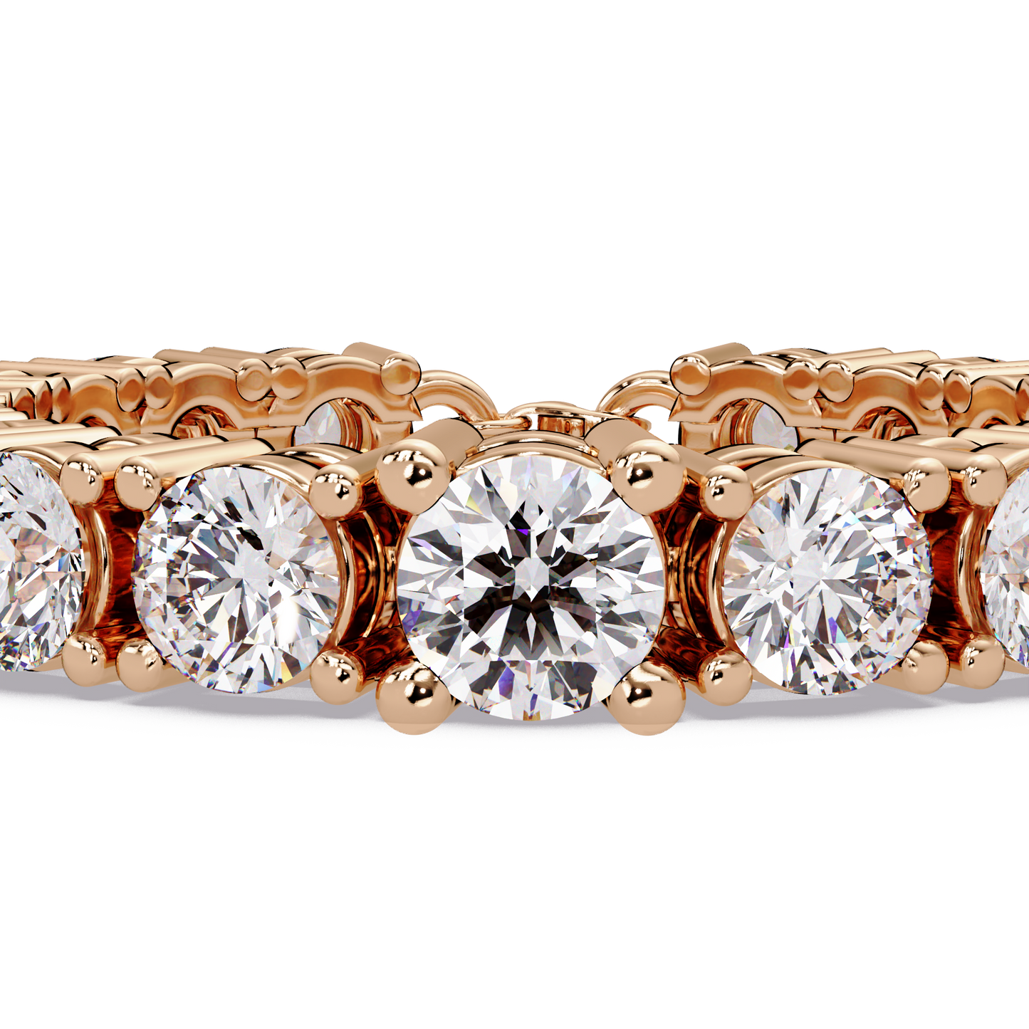 Round Cut Lab Grown Diamond Line Bracelet - HIGHCARAT DIAMONDS