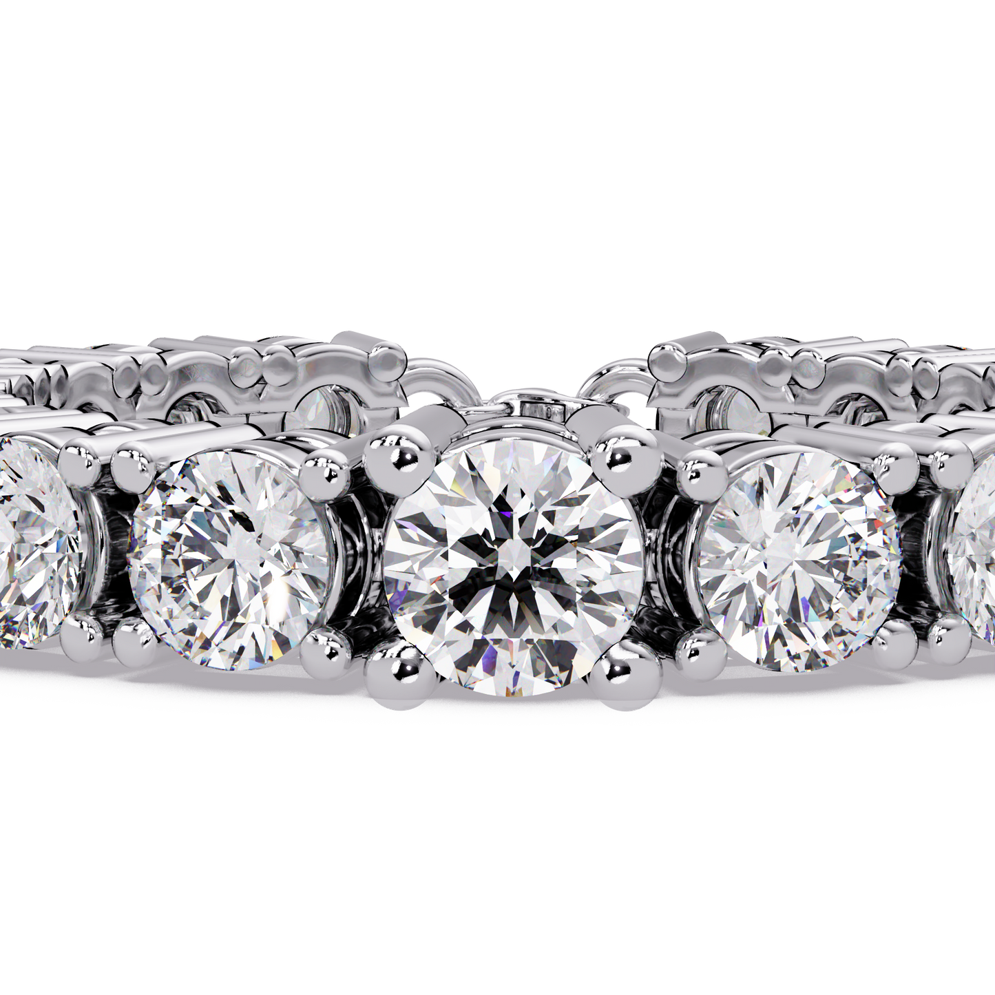 Round Cut Lab Grown Diamond Line Bracelet - HIGHCARAT DIAMONDS