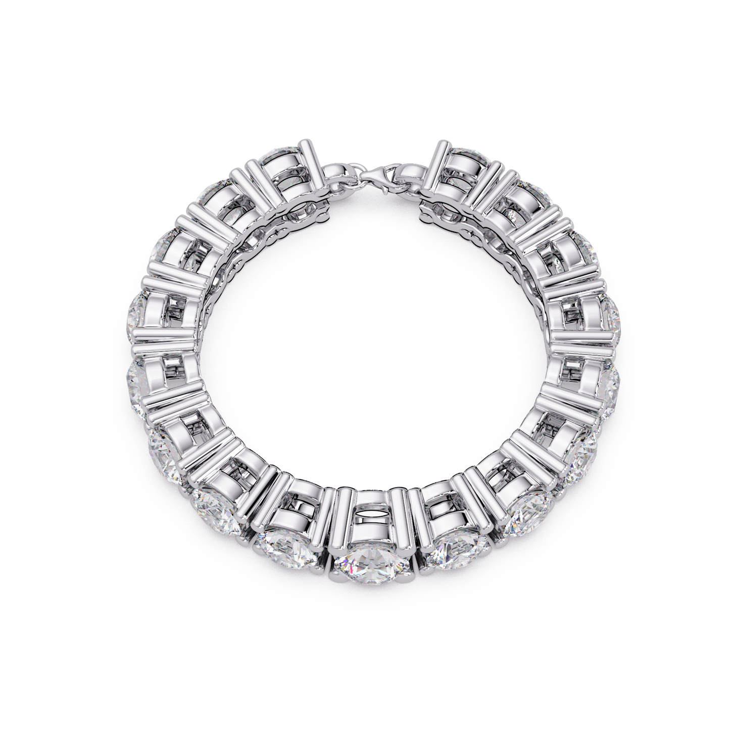 Round Cut Lab Grown Diamond Line Bracelet - HIGHCARAT DIAMONDS