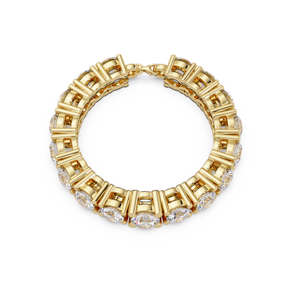 Round Cut Lab Grown Diamond Line Bracelet - HIGHCARAT DIAMONDS
