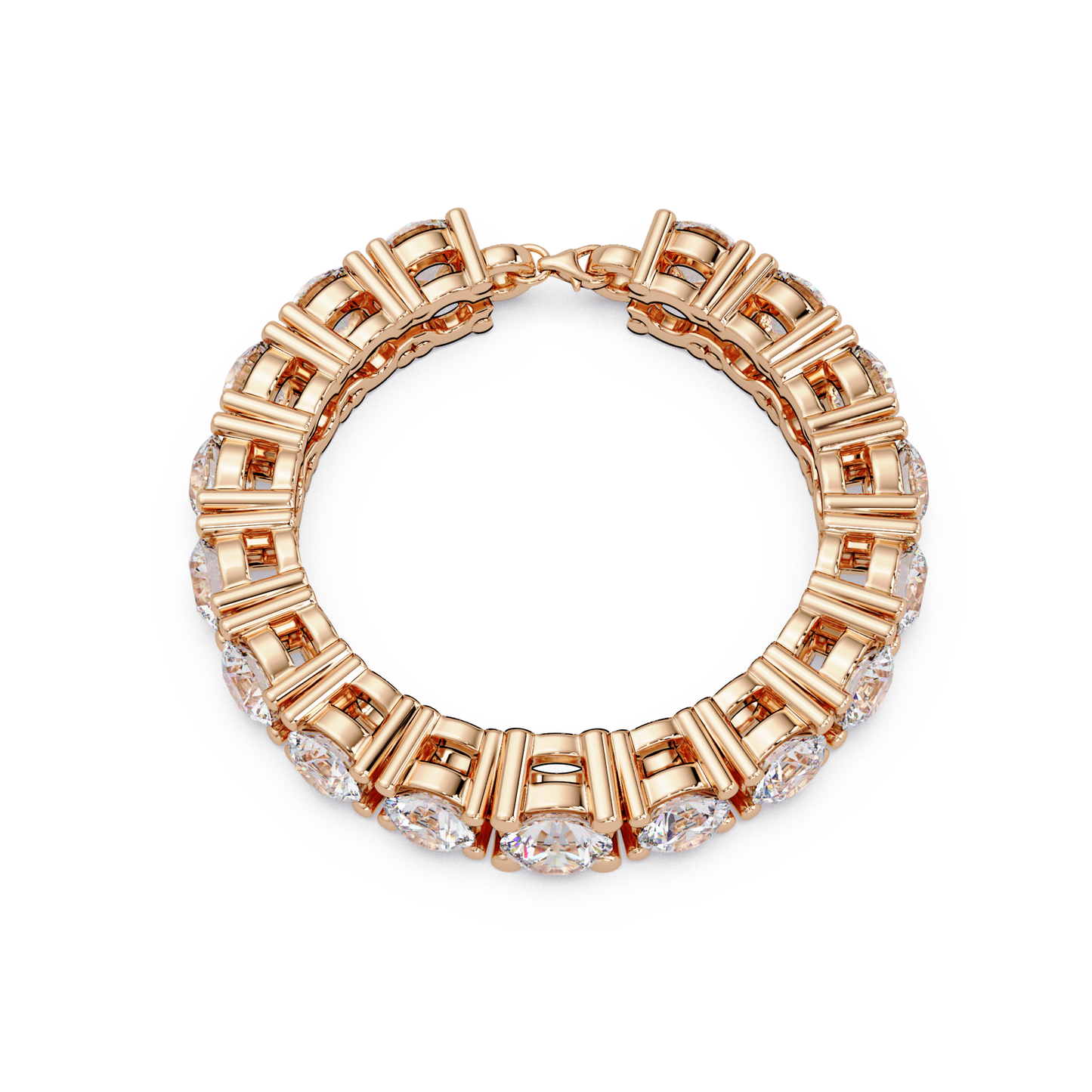 Round Cut Lab Grown Diamond Line Bracelet - HIGHCARAT DIAMONDS