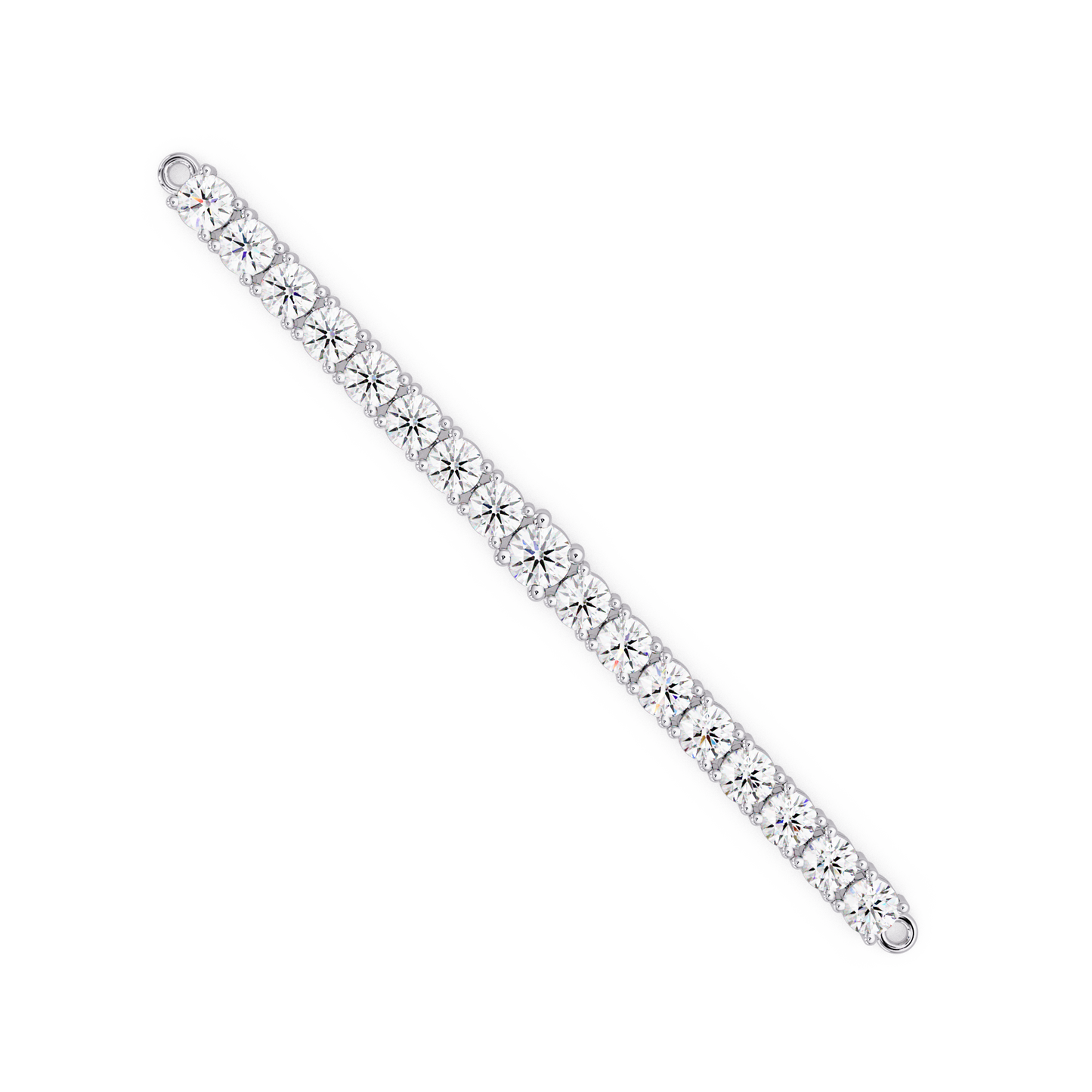 Round Cut Lab Grown Diamond Line Bracelet - HIGHCARAT DIAMONDS