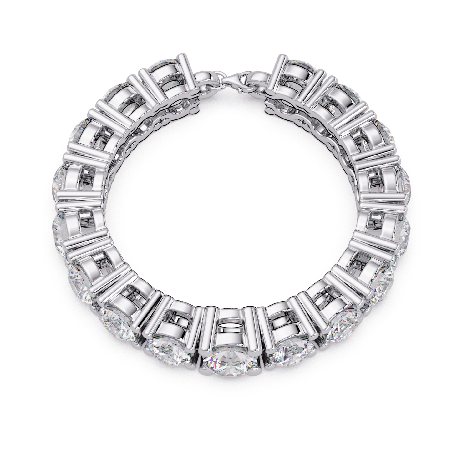Round Cut Lab Grown Diamond Line Bracelet - HIGHCARAT DIAMONDS