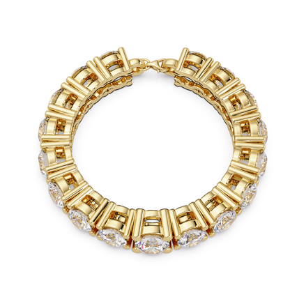 Round Cut Lab Grown Diamond Line Bracelet - HIGHCARAT DIAMONDS