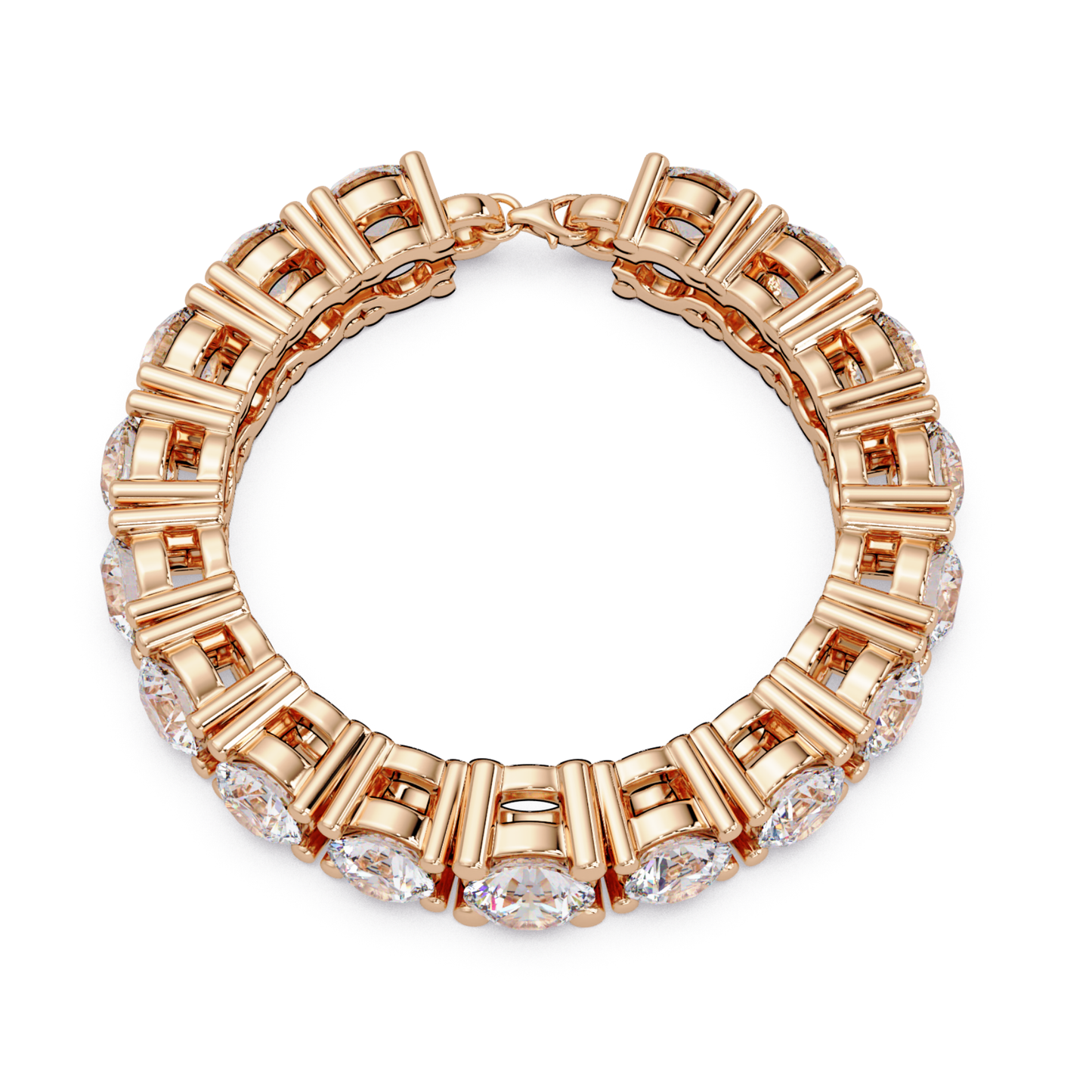 Round Cut Lab Grown Diamond Line Bracelet - HIGHCARAT DIAMONDS