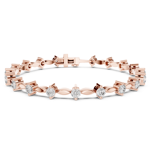 2.09CT Round Cut Top Grade Diamond Unique Delicate Elegant Vintage Tennis Bracelet Gift For Women's - HIGHCARAT DIAMONDS