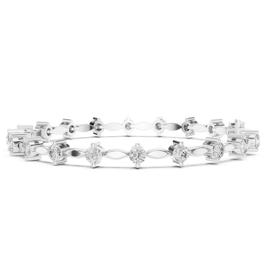2.09CT Round Cut Top Grade Diamond Unique Delicate Elegant Vintage Tennis Bracelet Gift For Women's - HIGHCARAT DIAMONDS
