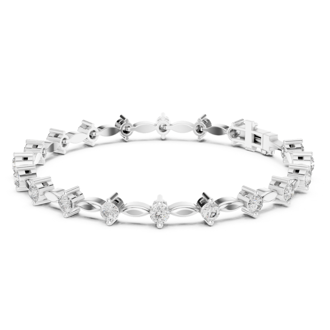 2.09CT Round Cut Top Grade Diamond Unique Delicate Elegant Vintage Tennis Bracelet Gift For Women's - HIGHCARAT DIAMONDS