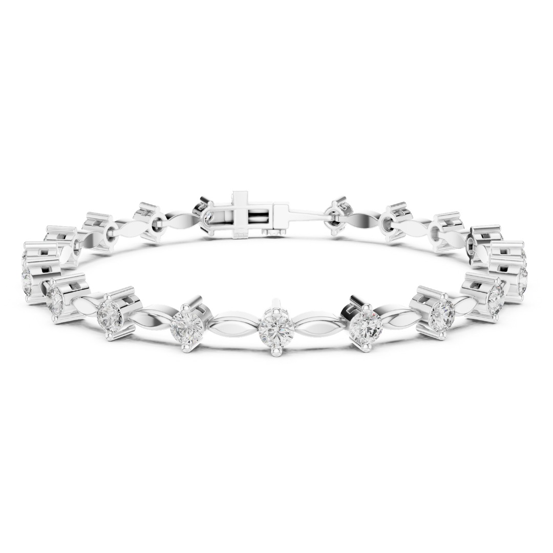2.09CT Round Cut Top Grade Diamond Unique Delicate Elegant Vintage Tennis Bracelet Gift For Women's - HIGHCARAT DIAMONDS