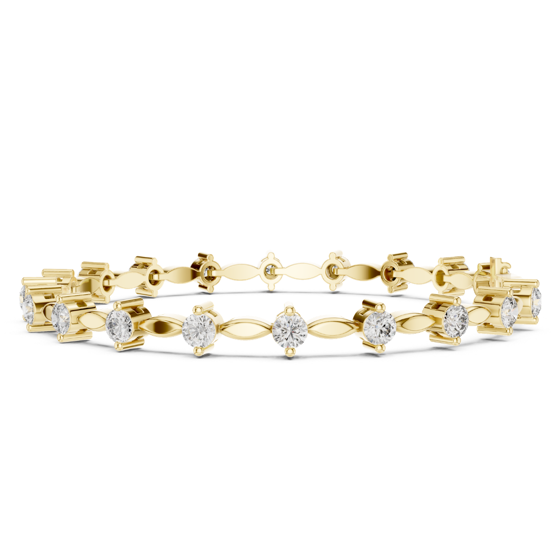 2.09CT Round Cut Top Grade Diamond Unique Delicate Elegant Vintage Tennis Bracelet Gift For Women's - HIGHCARAT DIAMONDS