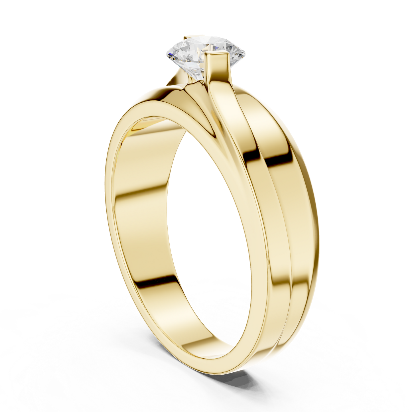 Lab grown Diamond Round Shapes 14k Solid Rose Gold Every Wear Wedding Wear Diamond Ring  For men's - HIGHCARAT DIAMONDS