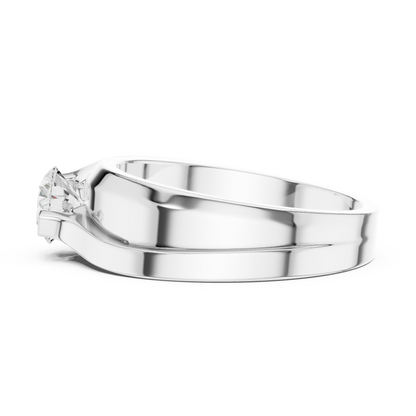 Lab grown Diamond Round Shapes 14k Solid Rose Gold Every Wear Wedding Wear Diamond Ring  For men's - HIGHCARAT DIAMONDS