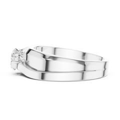Lab grown Diamond Round Shapes 14k Solid Rose Gold Every Wear Wedding Wear Diamond Ring  For men's - HIGHCARAT DIAMONDS