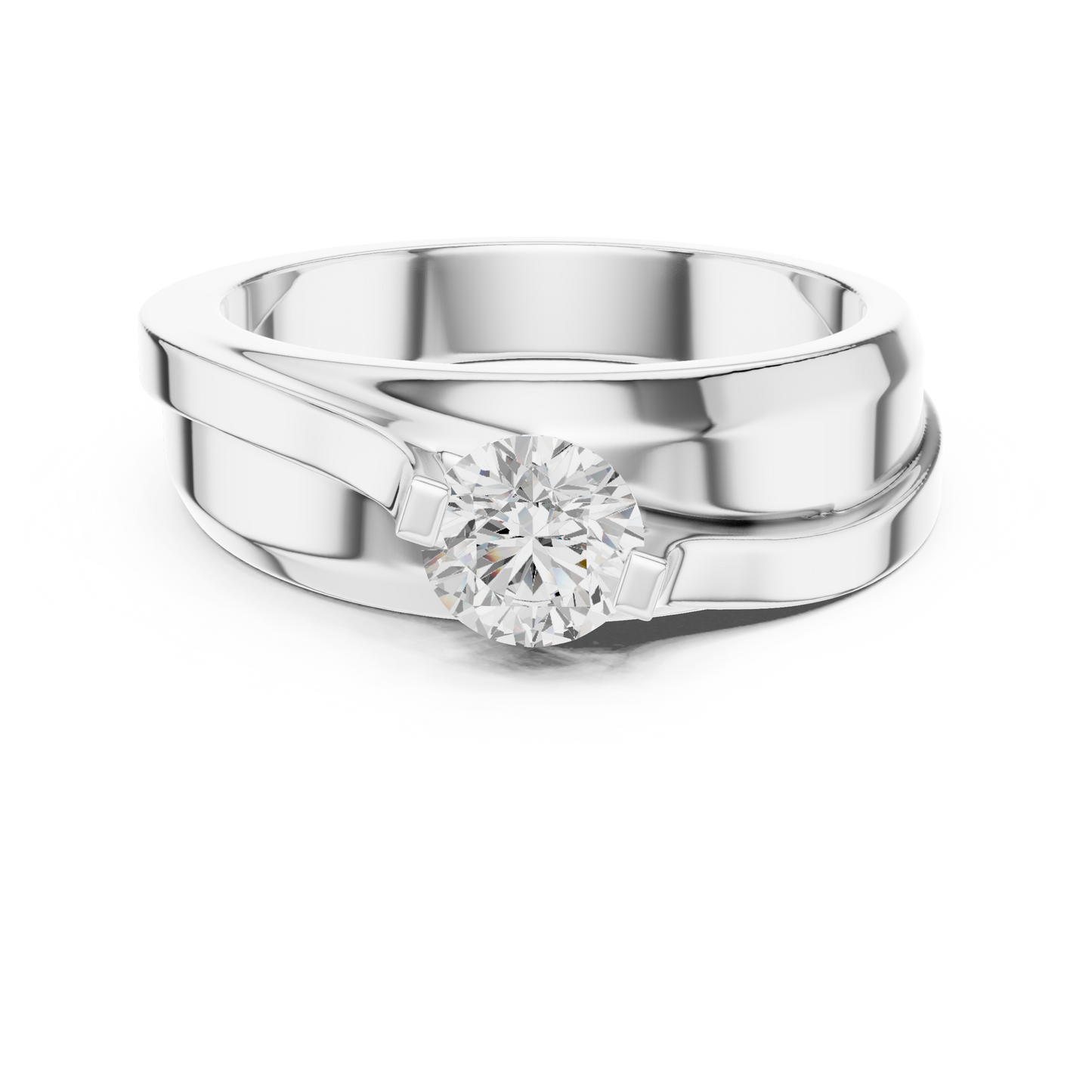 Lab grown Diamond Round Shapes 14k Solid Rose Gold Every Wear Wedding Wear Diamond Ring  For men's - HIGHCARAT DIAMONDS