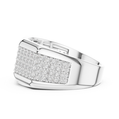 14k Solid White Gold 1.20 Carat Round Shape Natural & Lab Grown Diamond  Ring for Men Daily Use - HIGHCARAT DIAMONDS