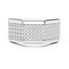 14k Solid White Gold 1.20 Carat Round Shape Natural & Lab Grown Diamond  Ring for Men Daily Use - HIGHCARAT DIAMONDS