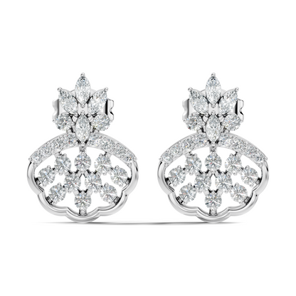 Timeless Minimalist Marquise Diamond Studs In 14K White Gold Perfect Gift for Her - HIGHCARAT DIAMONDS