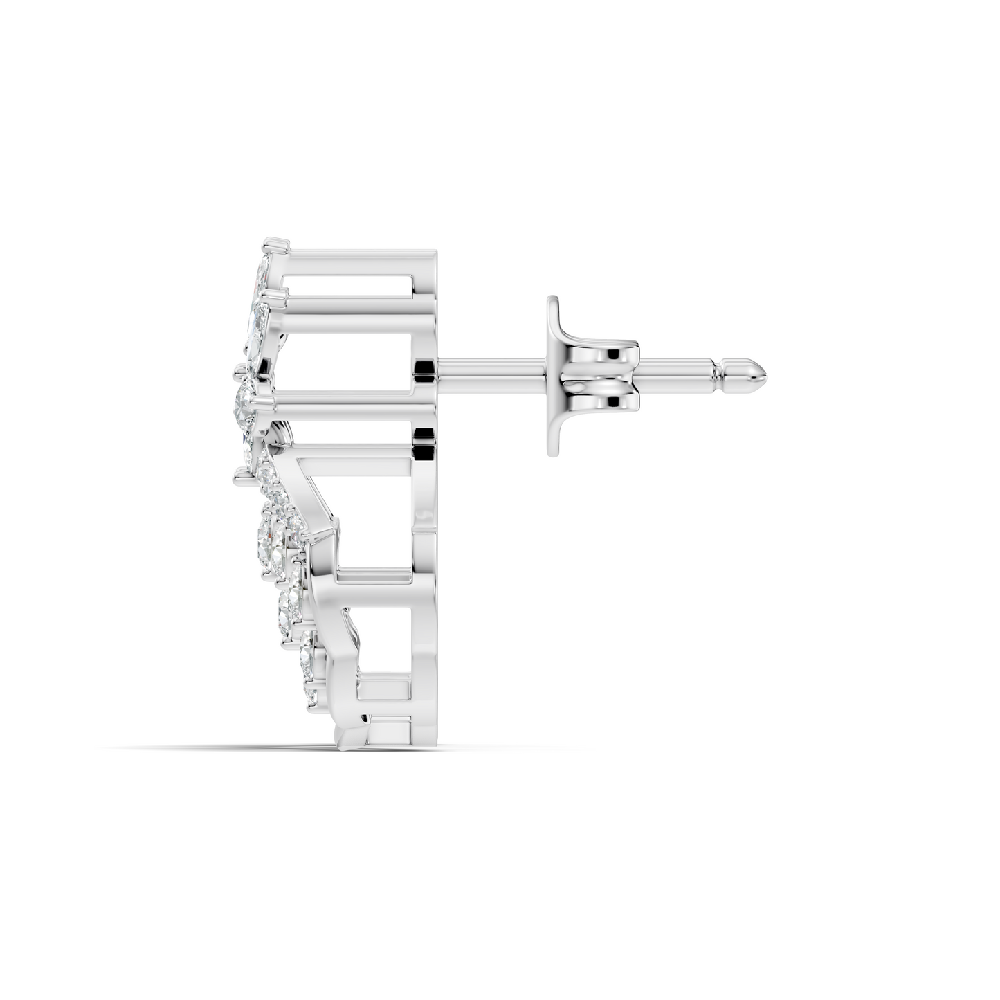 Timeless Minimalist Marquise Diamond Studs In 14K White Gold Perfect Gift for Her - HIGHCARAT DIAMONDS