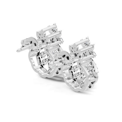 Timeless Minimalist Marquise Diamond Studs In 14K White Gold Perfect Gift for Her - HIGHCARAT DIAMONDS