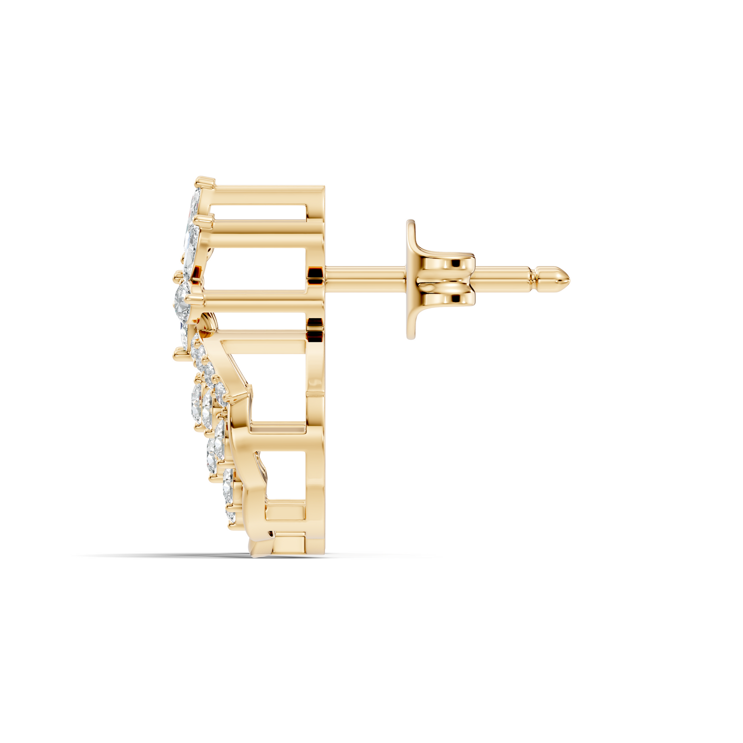 Timeless Minimalist Marquise Diamond Studs In 14K White Gold Perfect Gift for Her - HIGHCARAT DIAMONDS