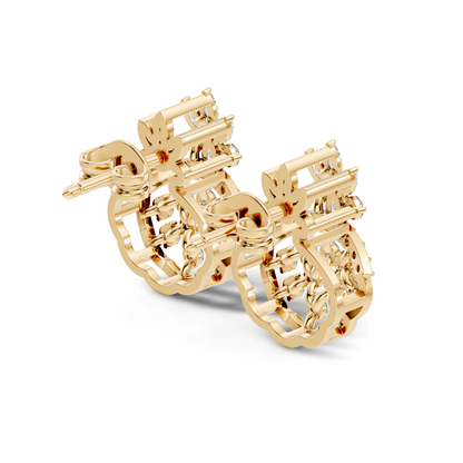 Timeless Minimalist Marquise Diamond Studs In 14K White Gold Perfect Gift for Her - HIGHCARAT DIAMONDS