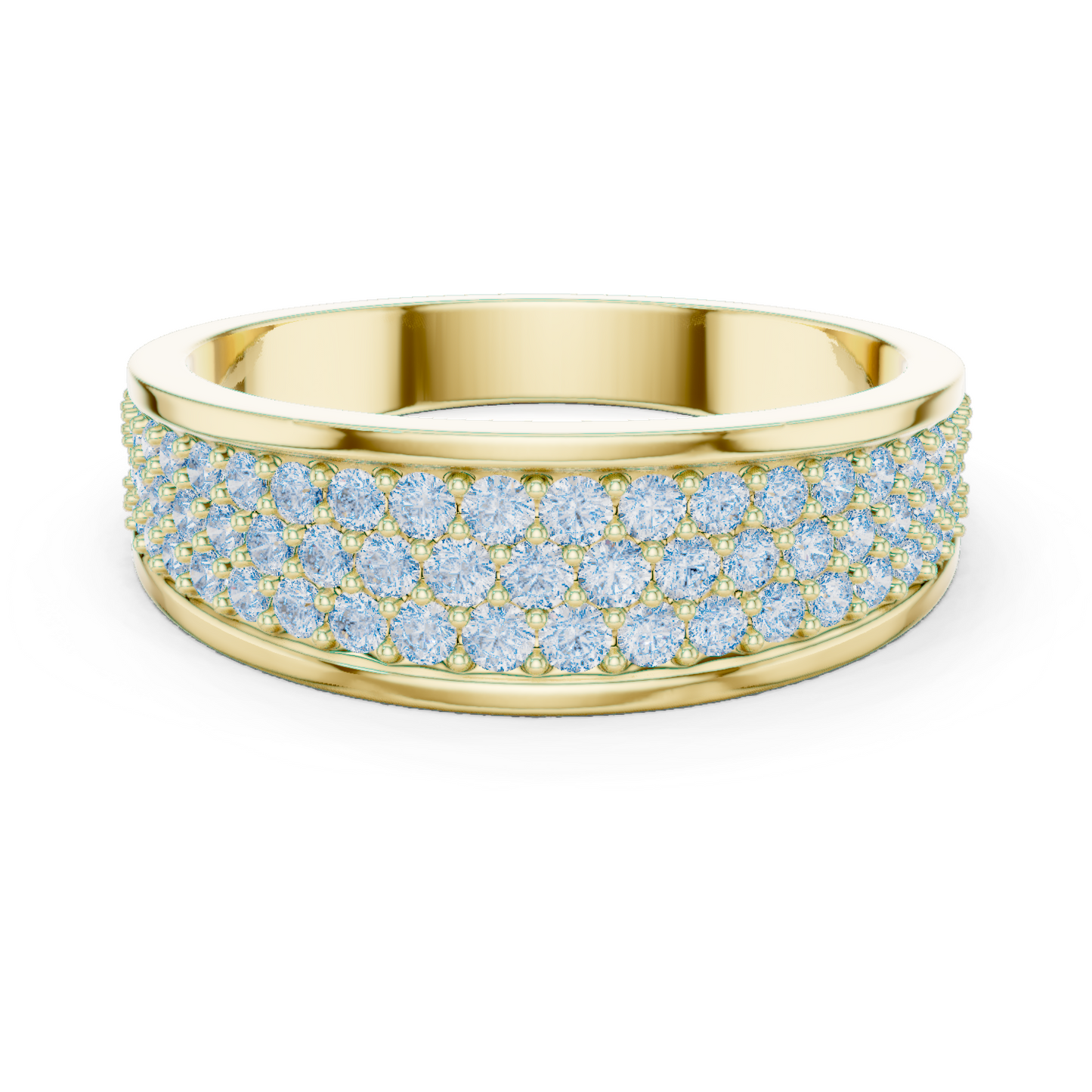 18k Solid Gold Round Shapes Lab grown & Natural Diamond Men Ring For Every Occasionally Wear For Her - HIGHCARAT DIAMONDS