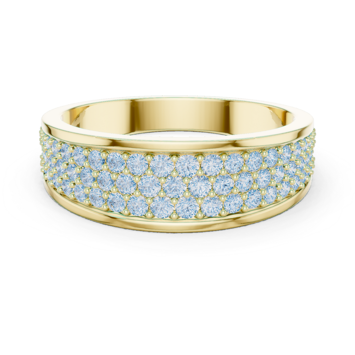 18k Solid Gold Round Shapes Lab grown & Natural Diamond Men Ring For Every Occasionally Wear For Her - HIGHCARAT DIAMONDS