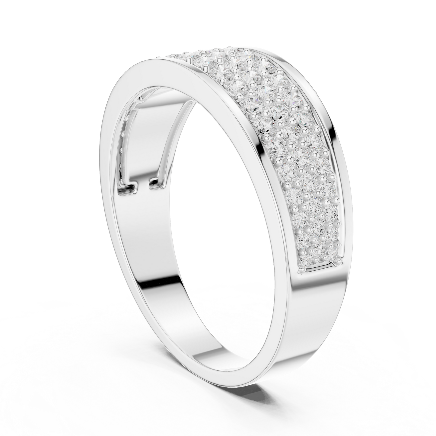18k Solid Gold Round Shapes Lab grown & Natural Diamond Men Ring For Every Occasionally Wear For Her - HIGHCARAT DIAMONDS